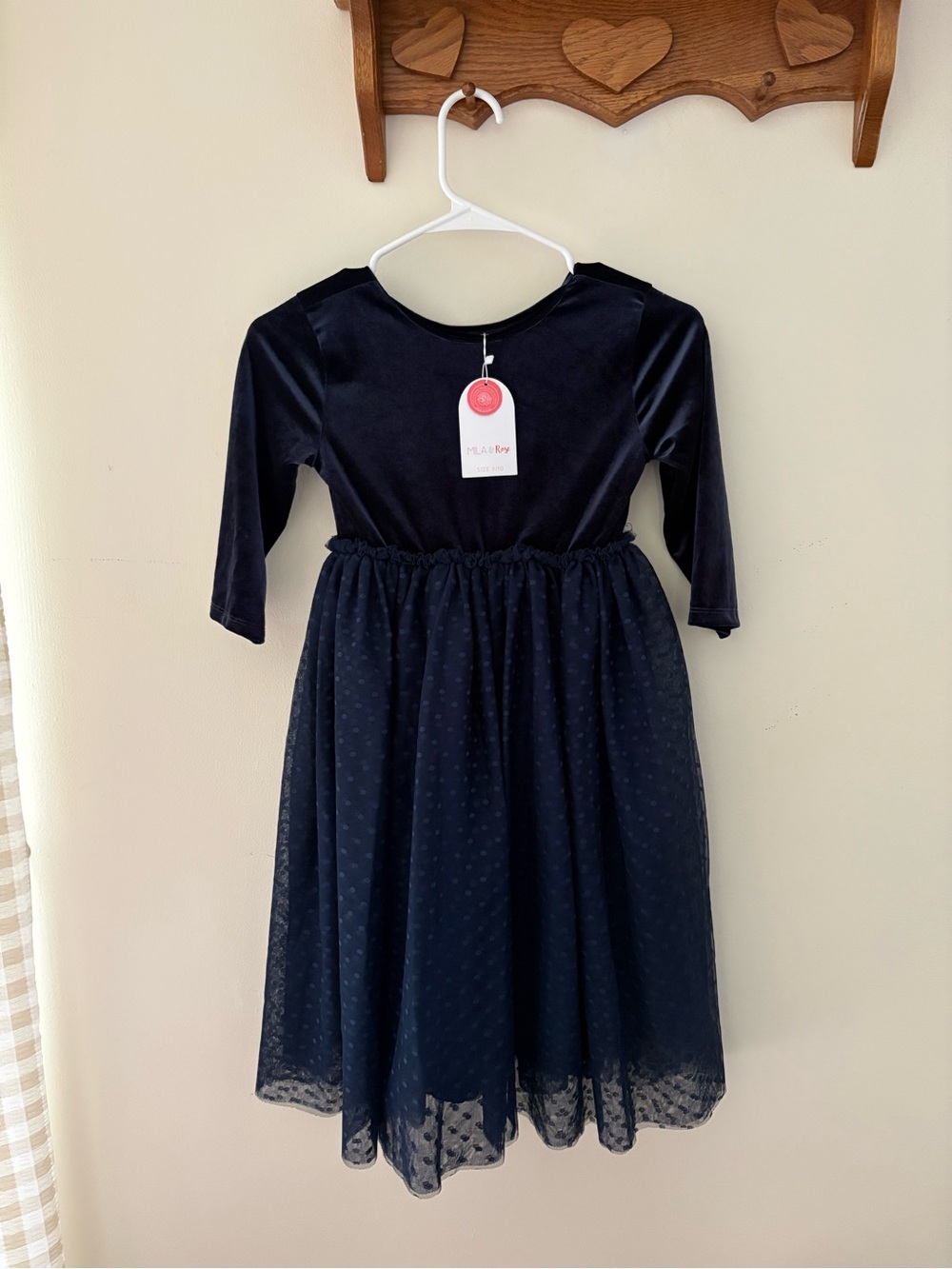 NWT Mila & Rose Navy Velvet Tutu Dress Size 9-10